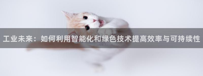 顺盈娱乐招商天原判官333OO：工业未来：如何利用智能化和绿色技术提高效率与可持续性