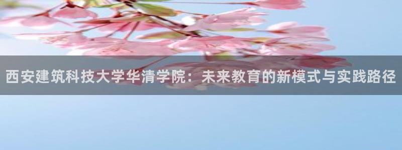 顺盈2娱乐彩票：西安建筑科技大学华清学院：未来教育的新模式与实践路径